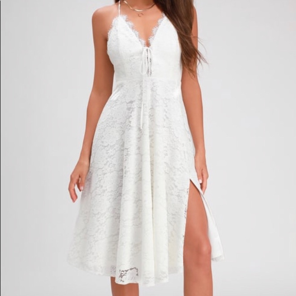 White lace dress